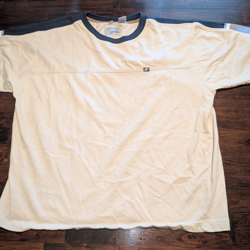Men's Cream and Black Short Sleeve Tee